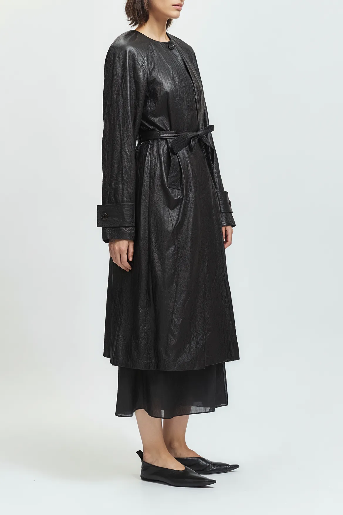 Lena Coated Jacket, Black sold by Saint Art product image thumbnail 2