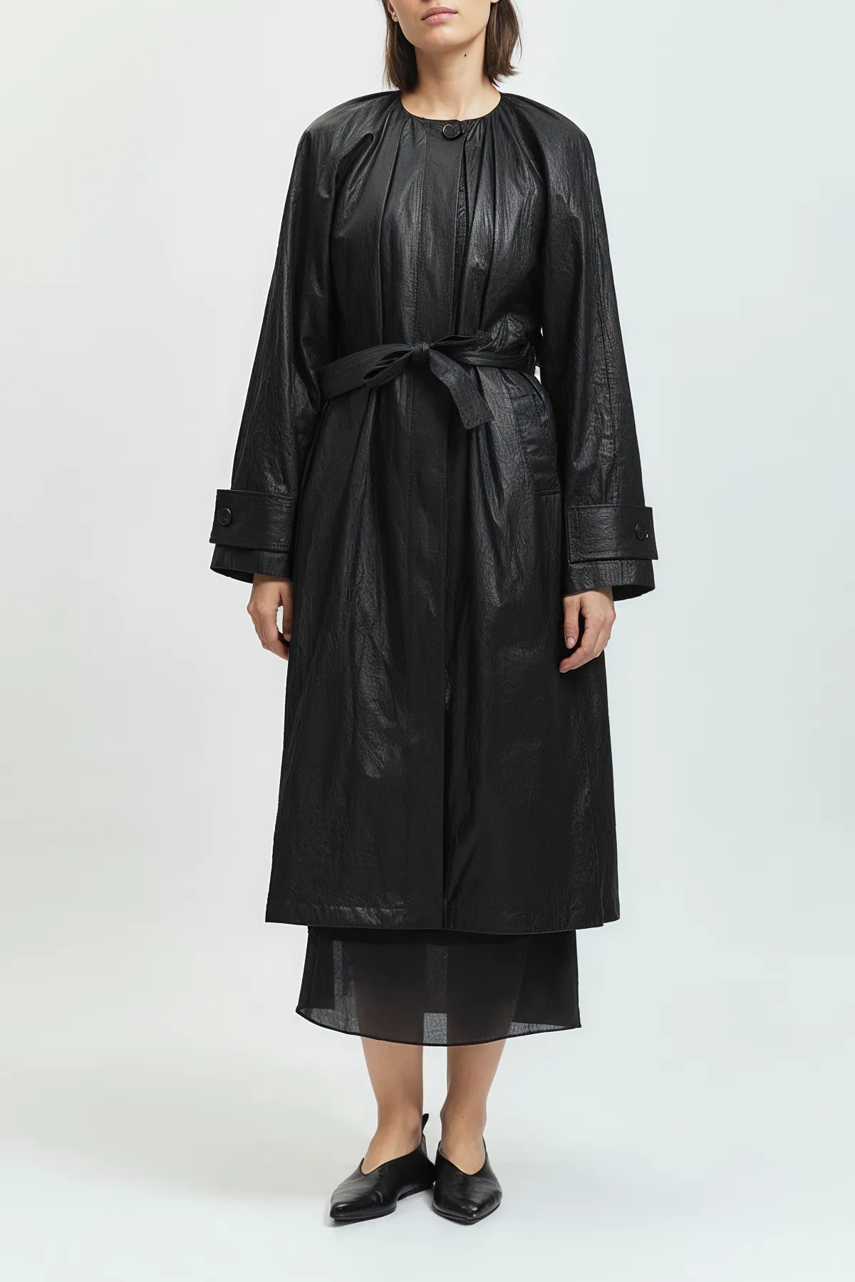 Lena Coated Jacket, Black sold by Saint Art product image thumbnail 5