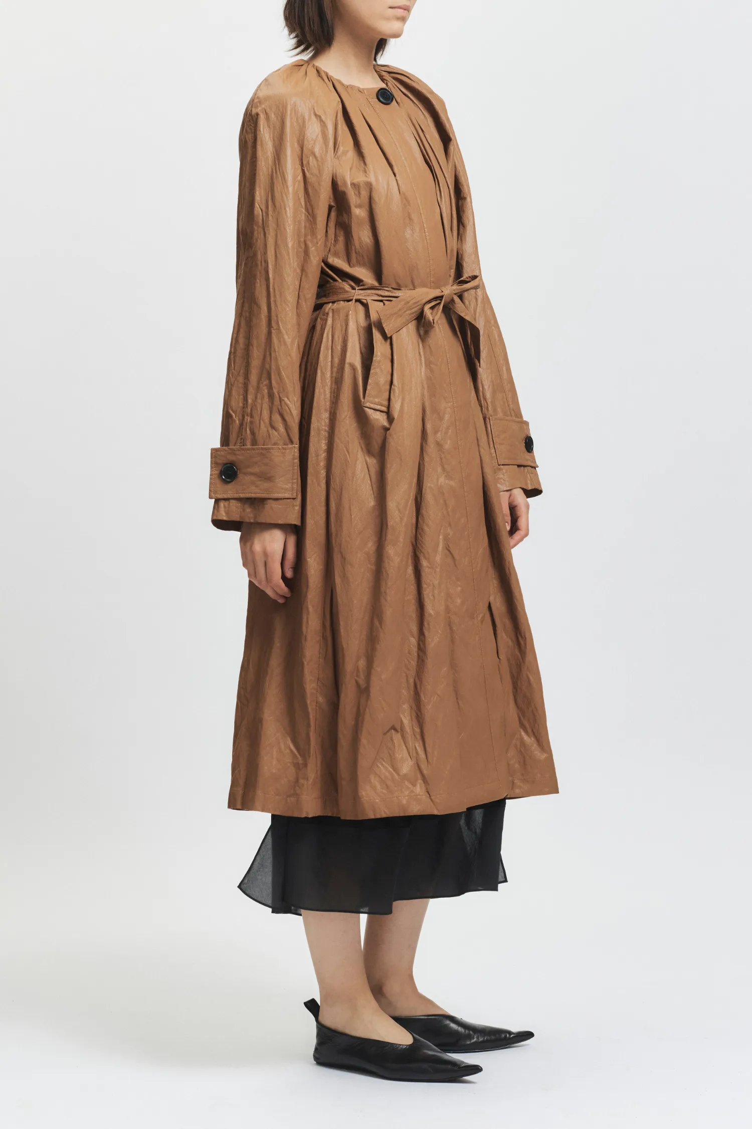 Lena Coated Jacket, Cognac sold by Saint Art