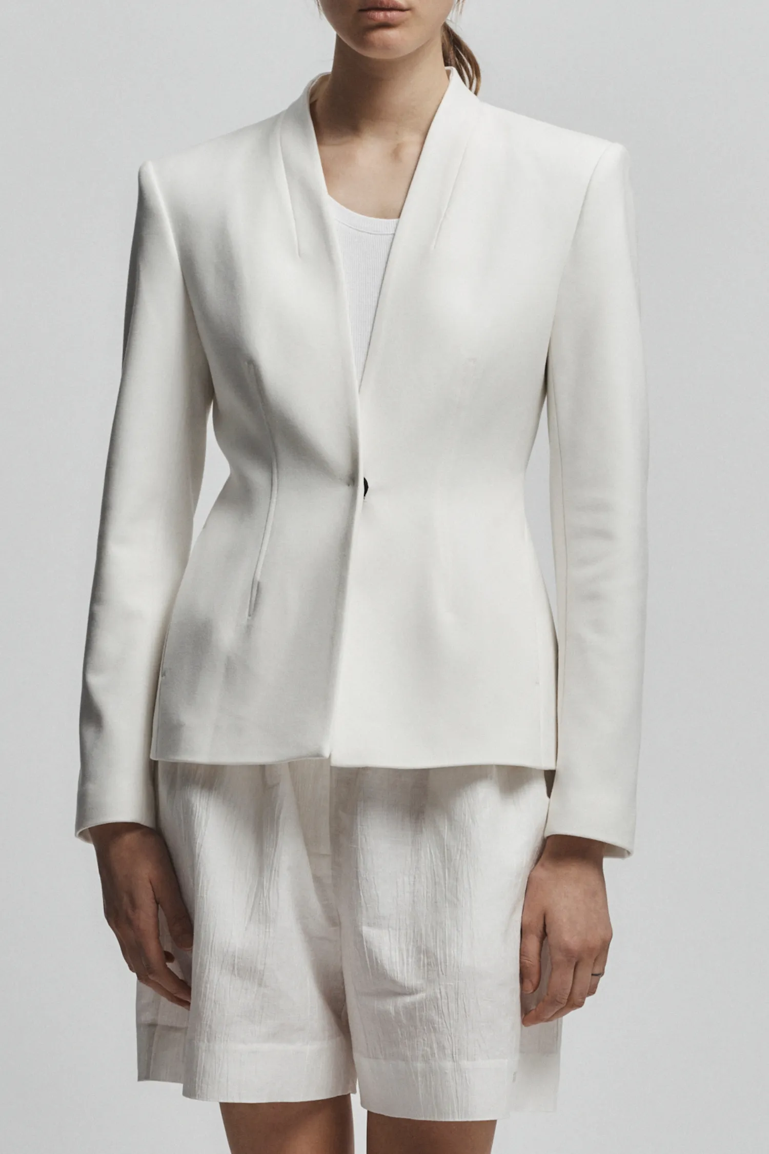 Aria Tailored Blazer, White sold by Saint Art product image thumbnail 2