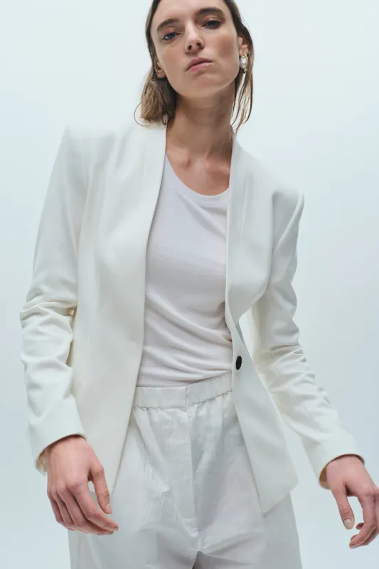 Aria Tailored Blazer, White made by Saint Art