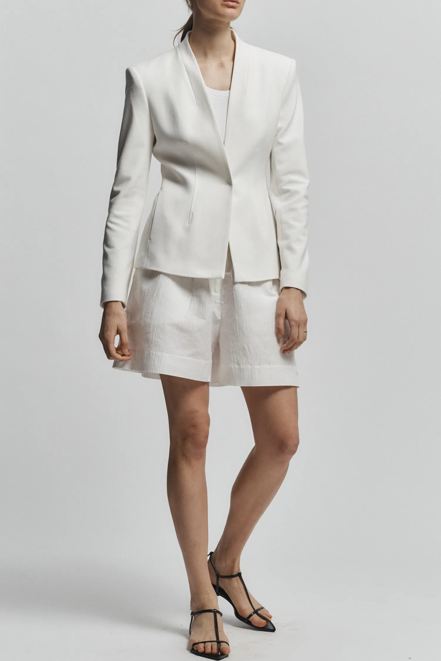 Aria Tailored Blazer, White sold by Saint Art product image thumbnail 4