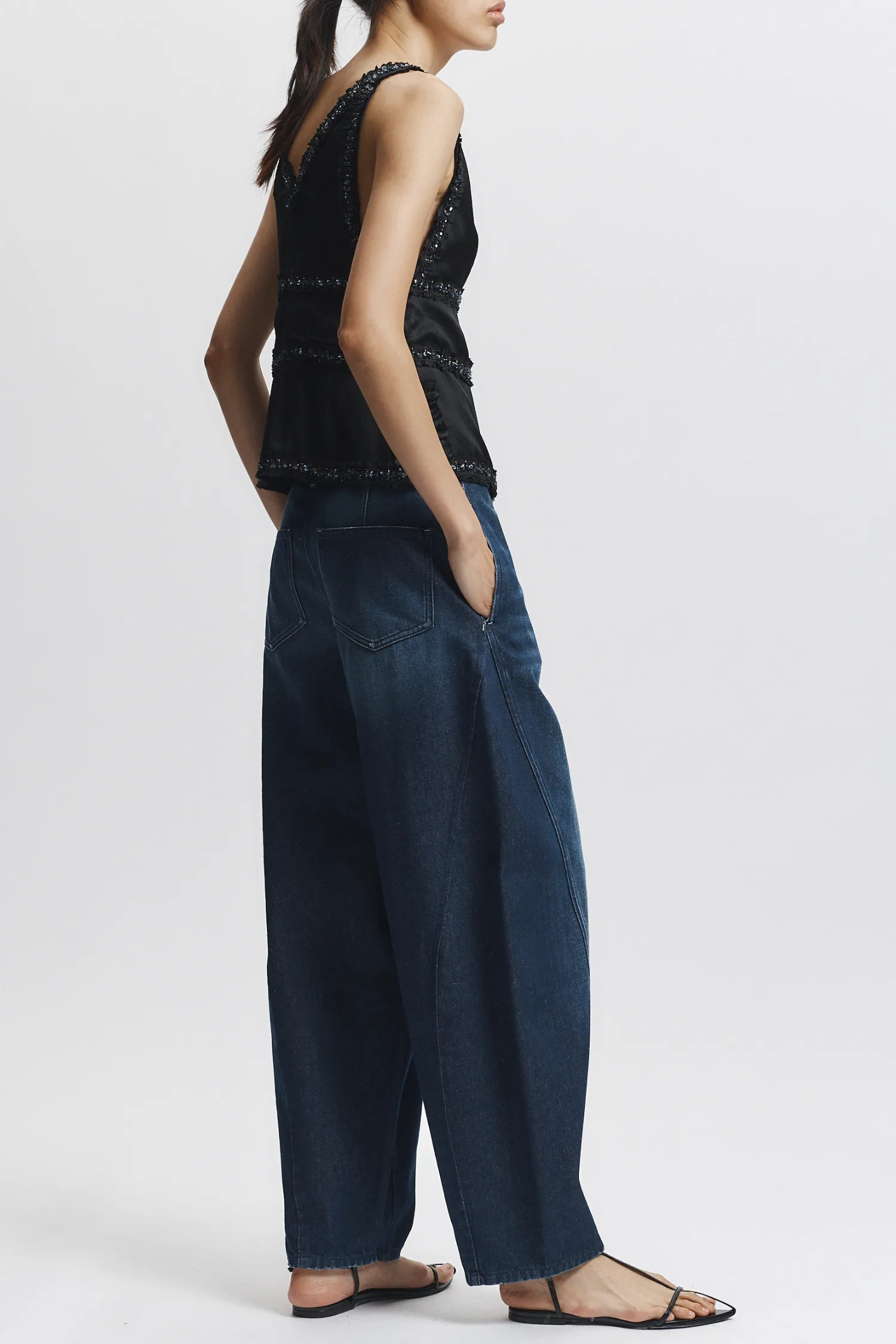 Maisy Embellished Silk Top, Black sold by Saint Art product image thumbnail 2