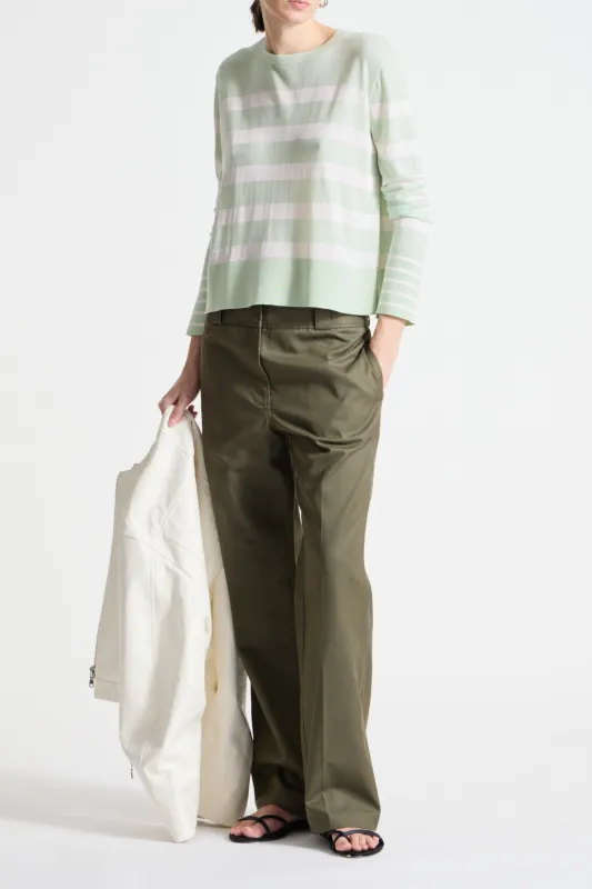 Odette Striped Knit Sweater made by Saint Art