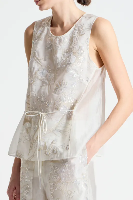 Benson Floral Sequin Blouse made by Saint Art