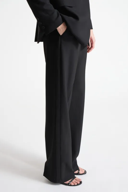 Cait Mid-Rise Straight Leg Tuxedo Pant made by Saint Art