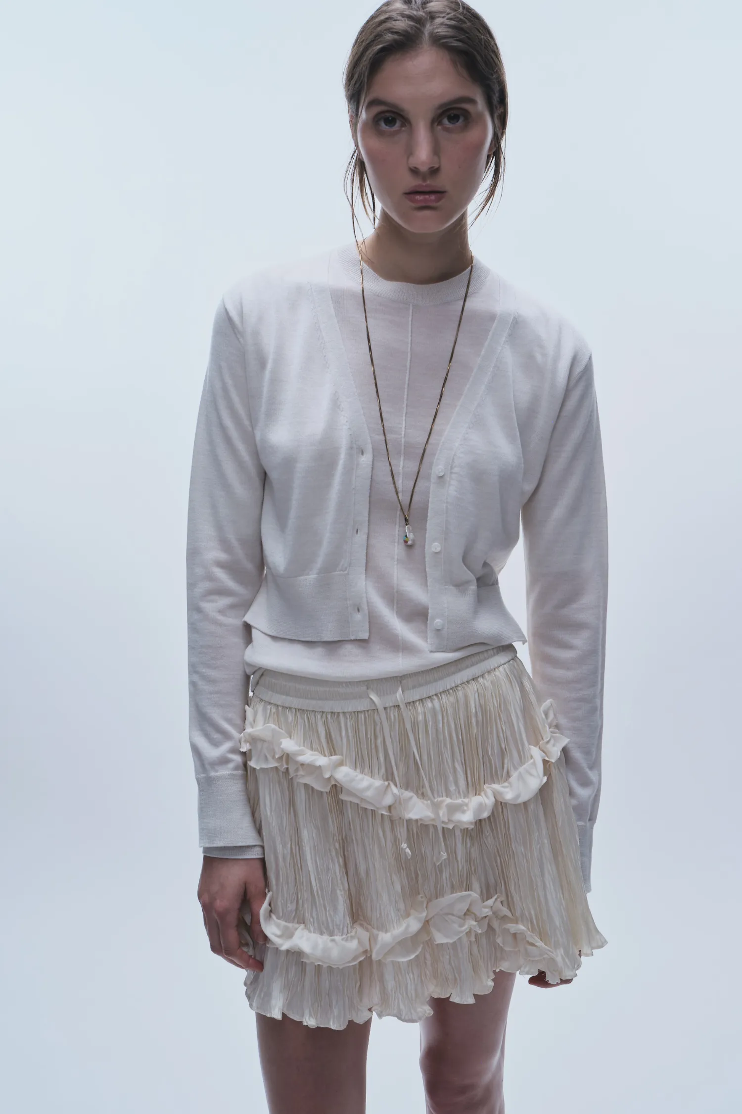 Grace Ruched Mini Skirt sold by Saint Art