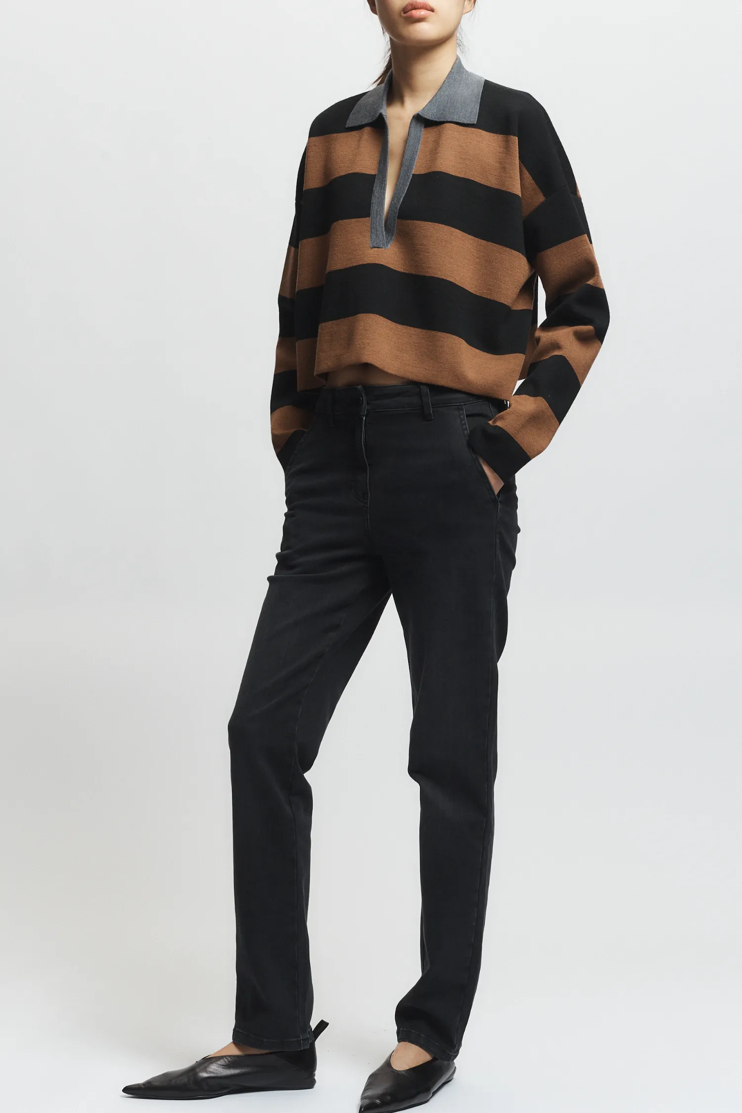 Samira Striped Knit Polo sold by Saint Art product image thumbnail 5