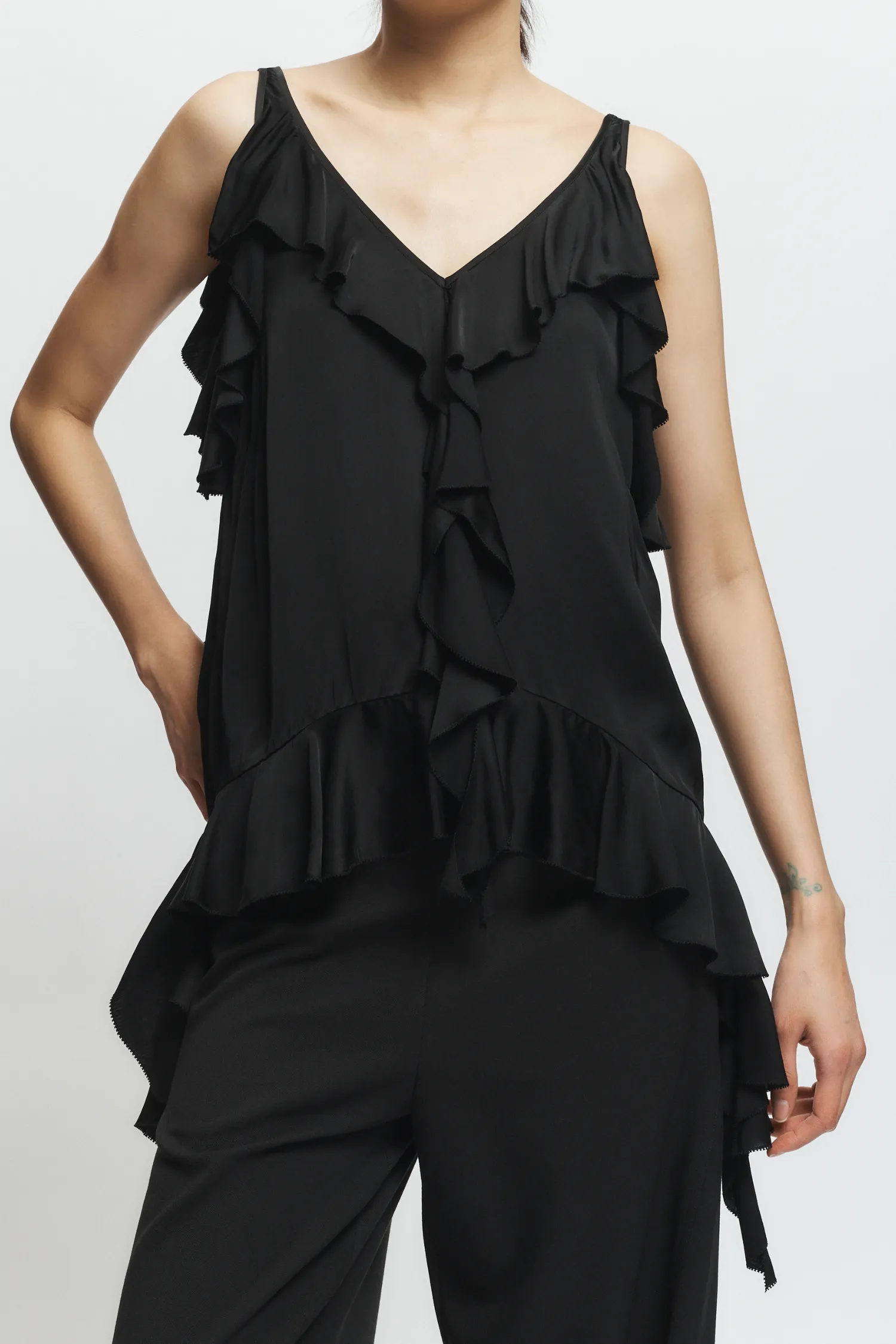 Cade Ruffled Viscose Top sold by Saint Art product image thumbnail 3