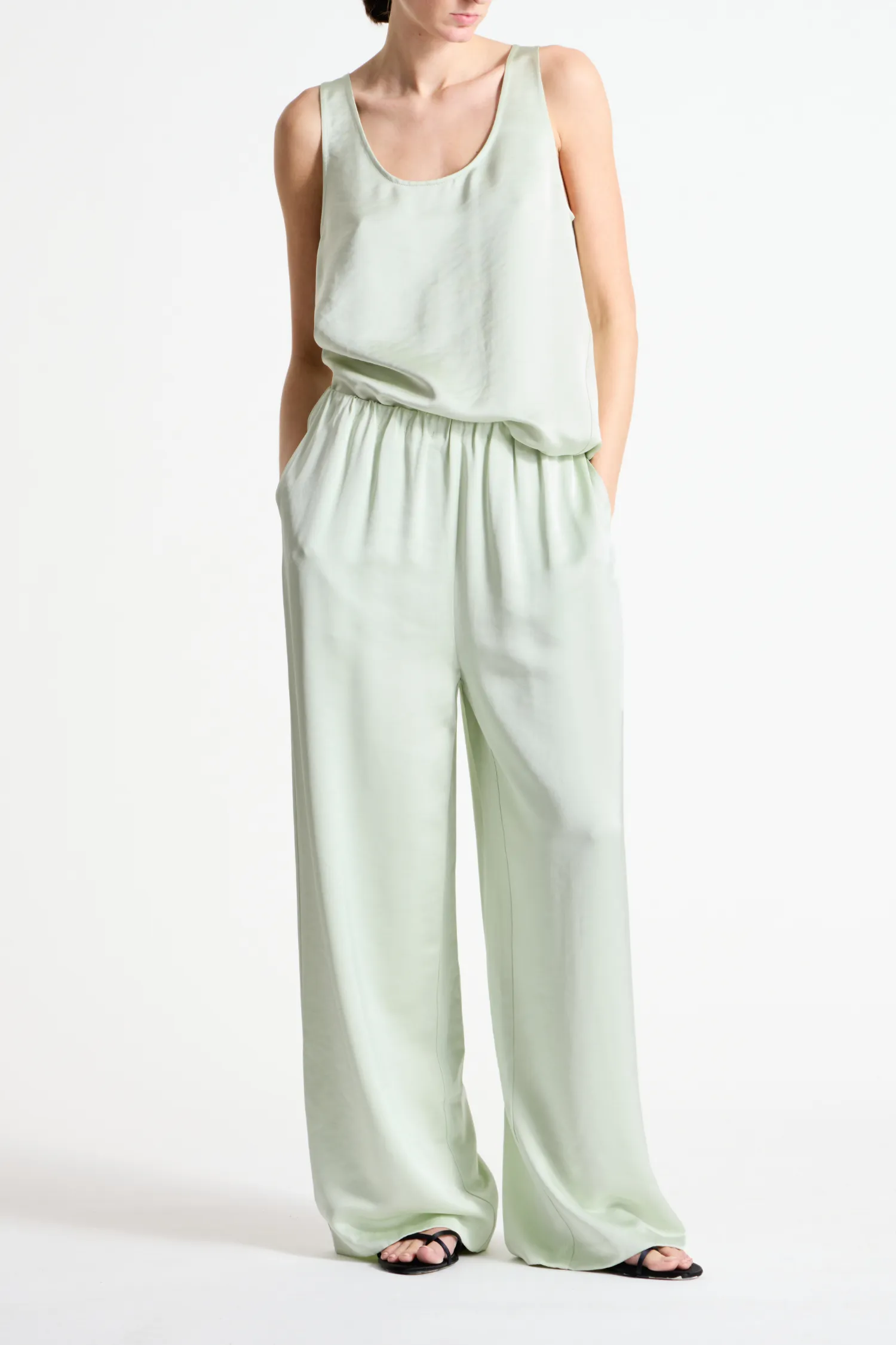 Paige Pull on Pant, Jade sold by Saint Art