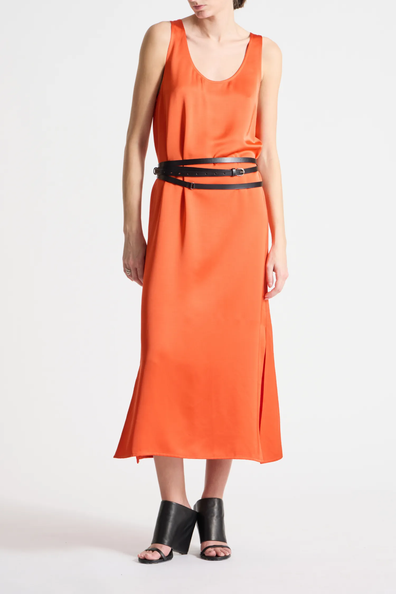 James Charmeuse Maxi Dress, Mandarin sold by Saint Art
