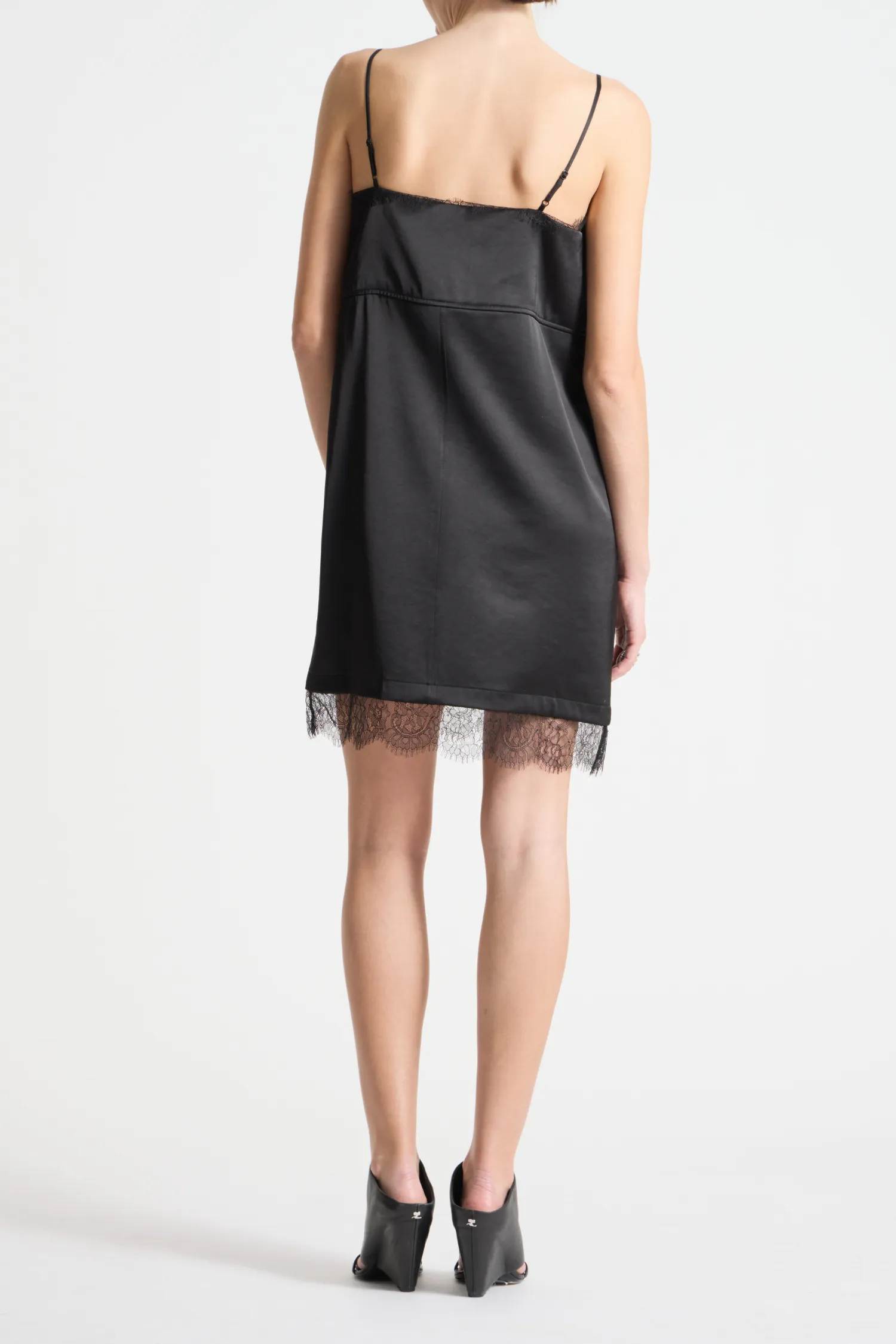 Zanya Lace Charmeuse Dress, Black sold by Saint Art product image thumbnail 5