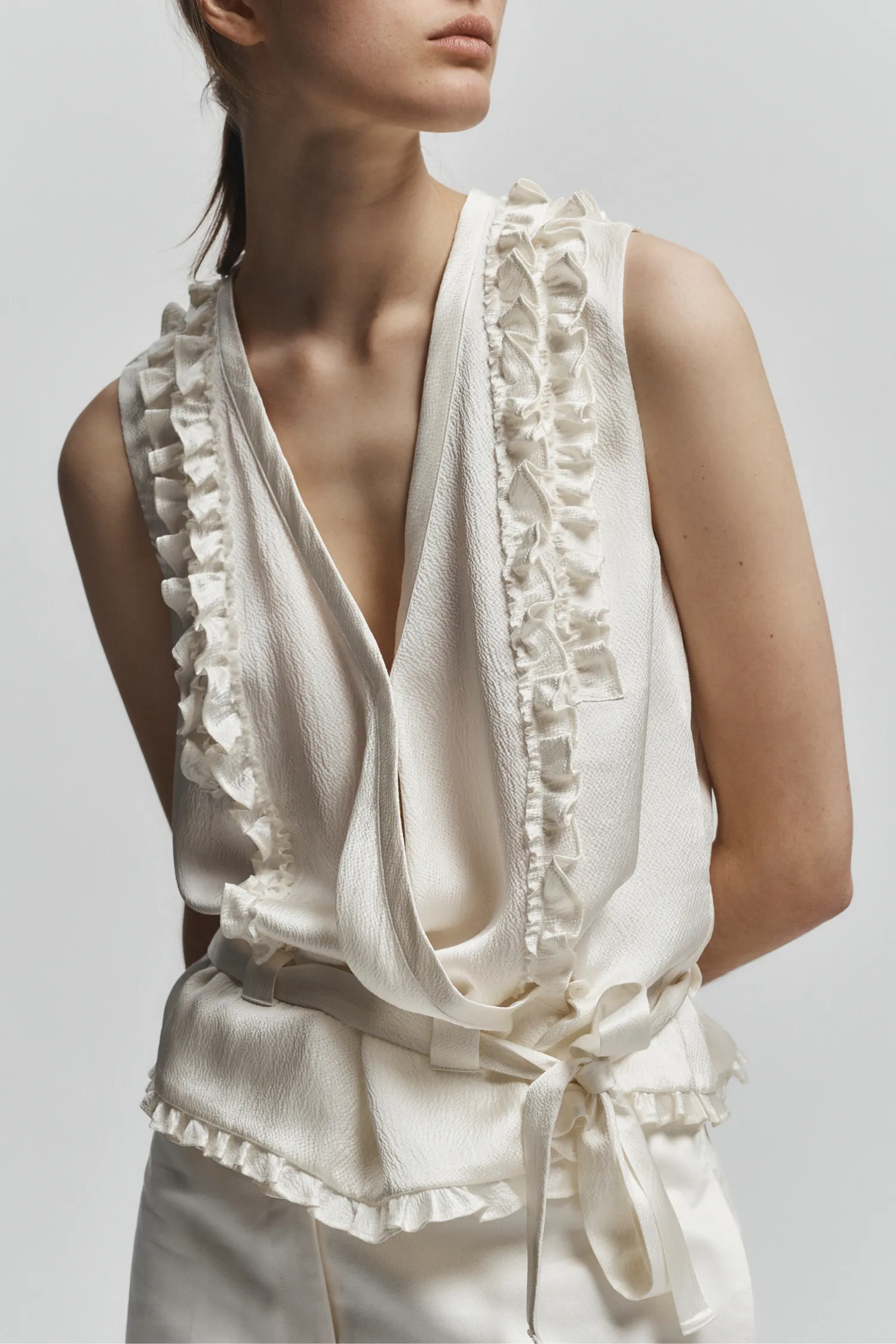 Ryan Silk Wrap Top sold by Saint Art product image thumbnail 3