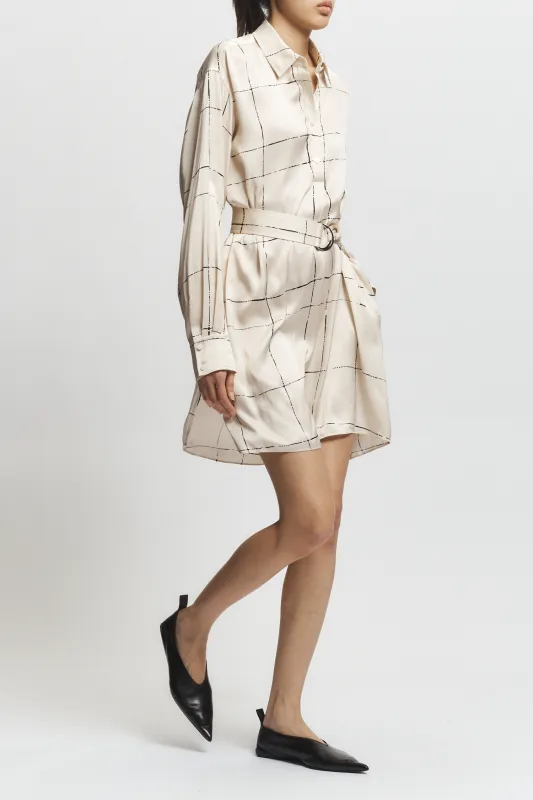 Enzo Belted Shirt Dress made by Saint Art