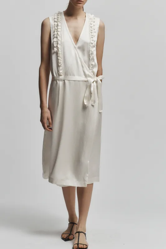 Sylas Silk Wrap Dress made by Saint Art