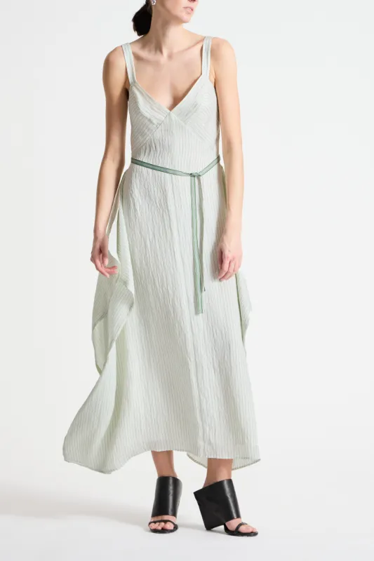 Marin Pinstripe Dress, Mint sold by Saint Art