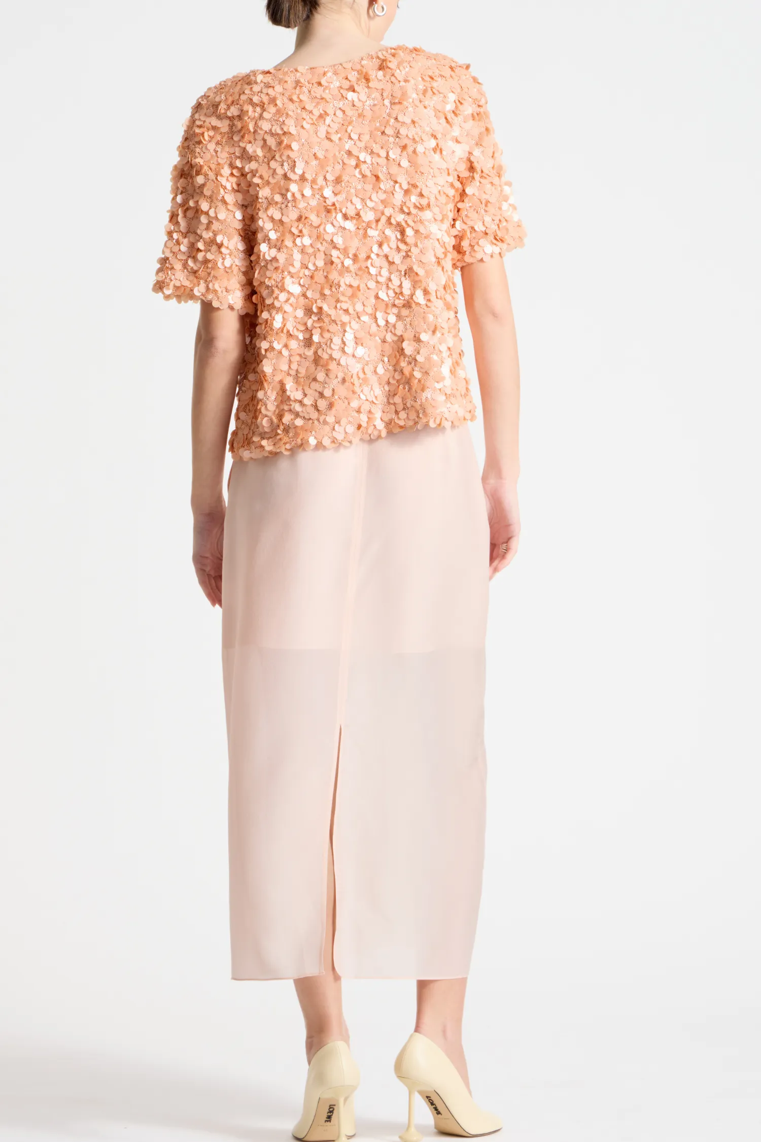 Milo Sequin Blouse, Apricot sold by Saint Art product image thumbnail 2
