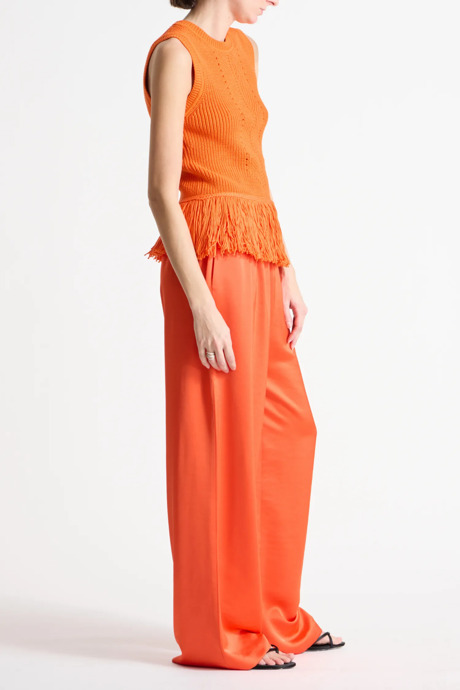 Collins Fringe Knit Blouse, Mandarin sold by Saint Art product image thumbnail 2