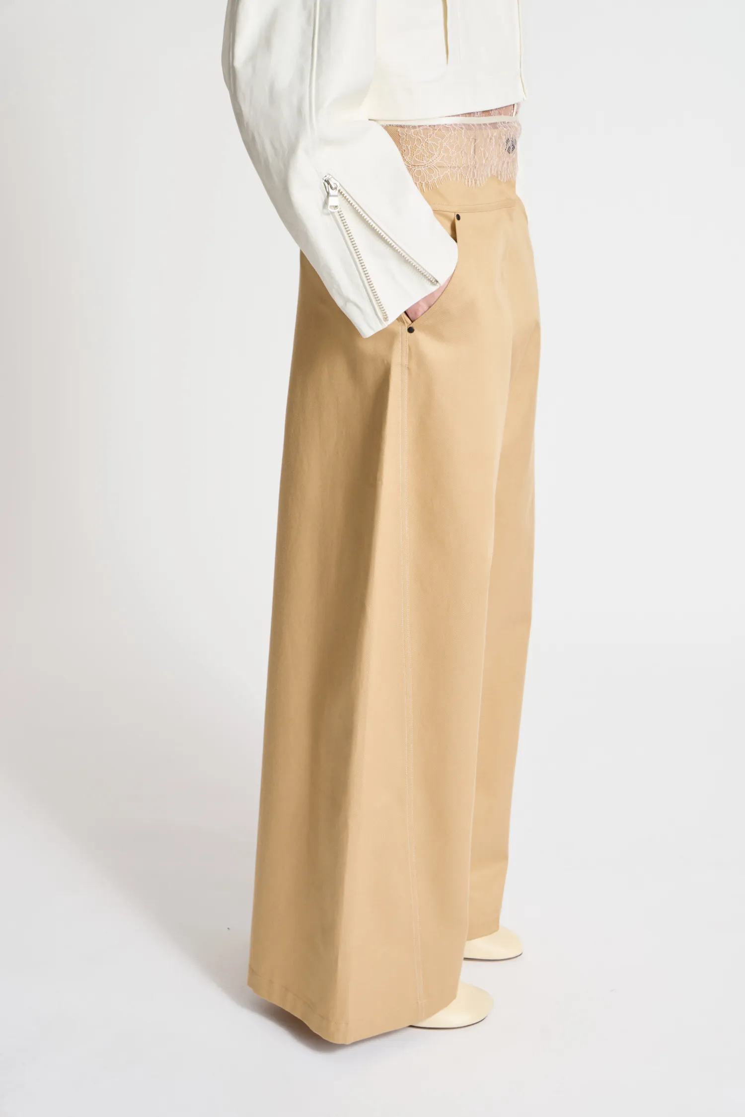 Dax Wide-leg Pant, Khaki sold by Saint Art product image thumbnail 2
