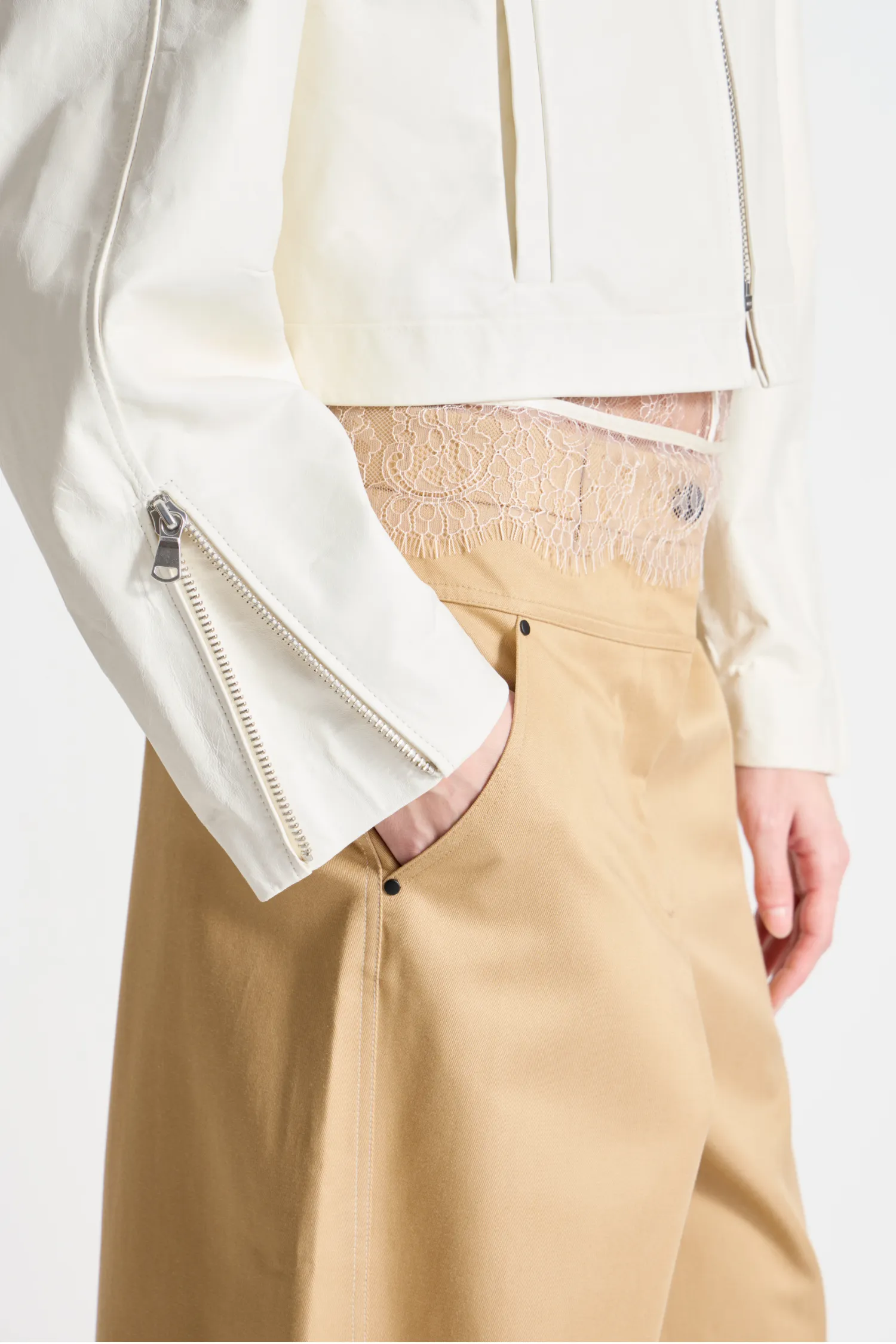 Dax Wide-leg Pant, Khaki sold by Saint Art