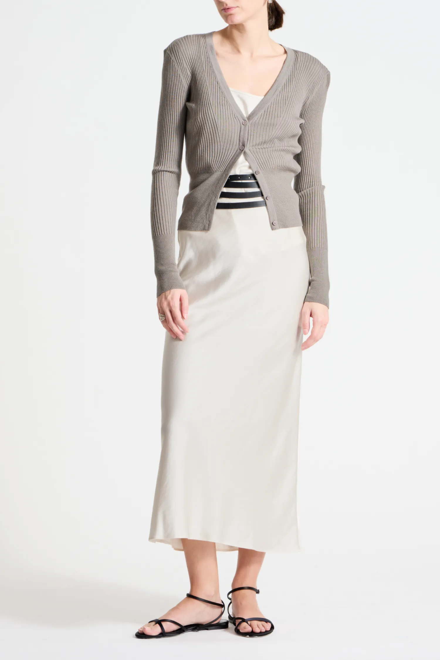 Braylon Rib Cardigan Sweater, Sage sold by Saint Art product image thumbnail 2