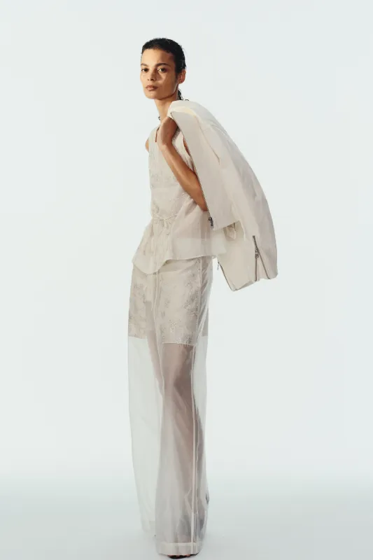 Benson Floral Sequin Blouse, Ivory made by Saint Art