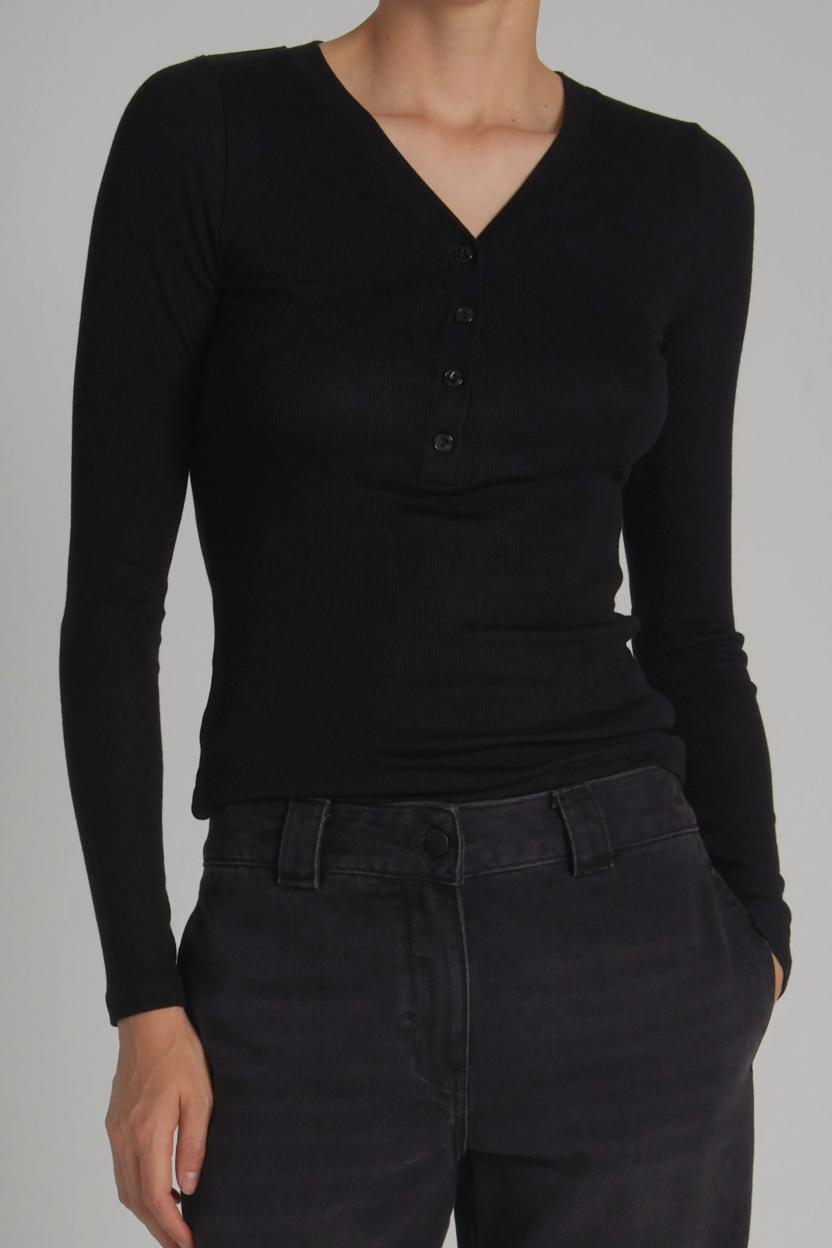 Quinn Ribbed Henley sold by Saint Art product image thumbnail 5