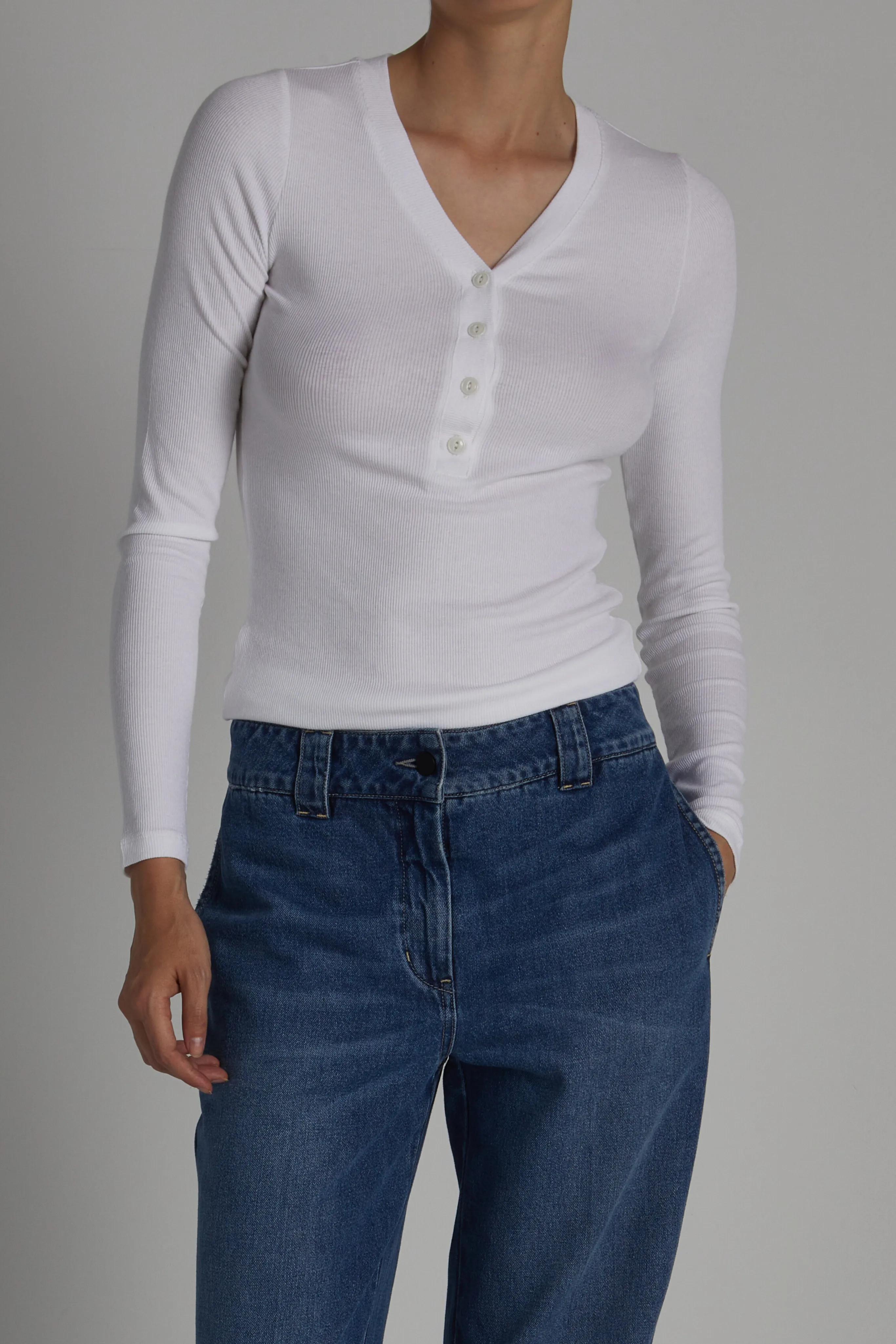 Quinn Ribbed Henley sold by Saint Art product image thumbnail 3