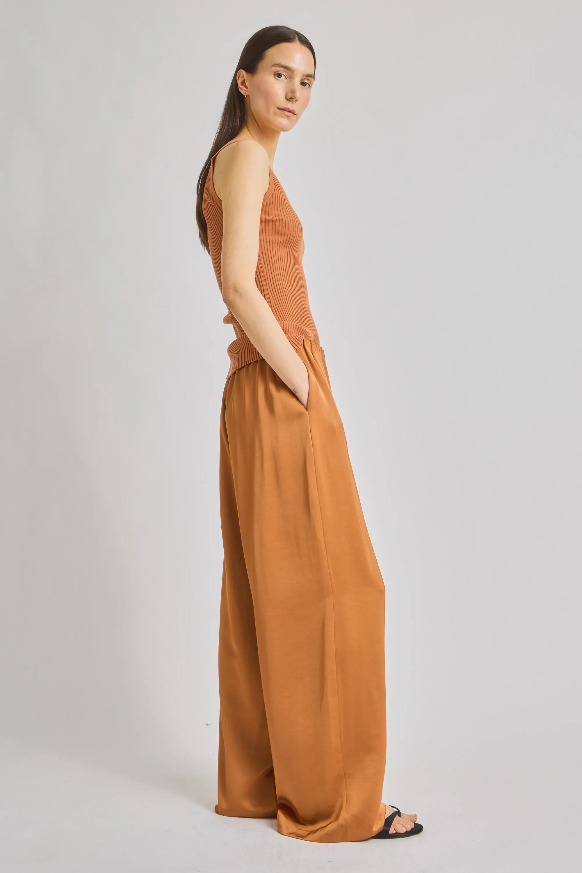 Ines Ribbed Tank, Pecan sold by Saint Art product image thumbnail 3