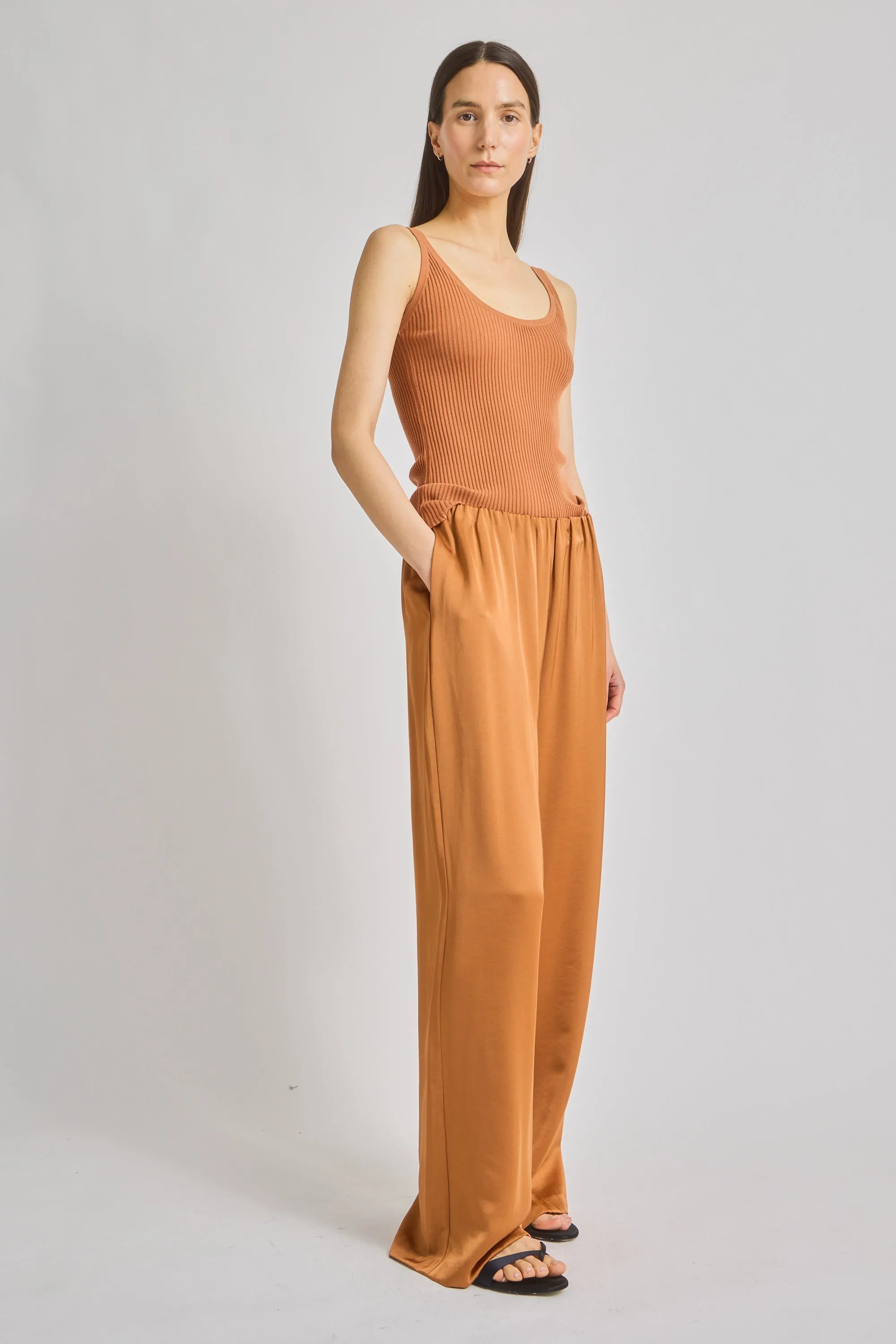 Ines Ribbed Tank, Pecan sold by Saint Art product image thumbnail 2