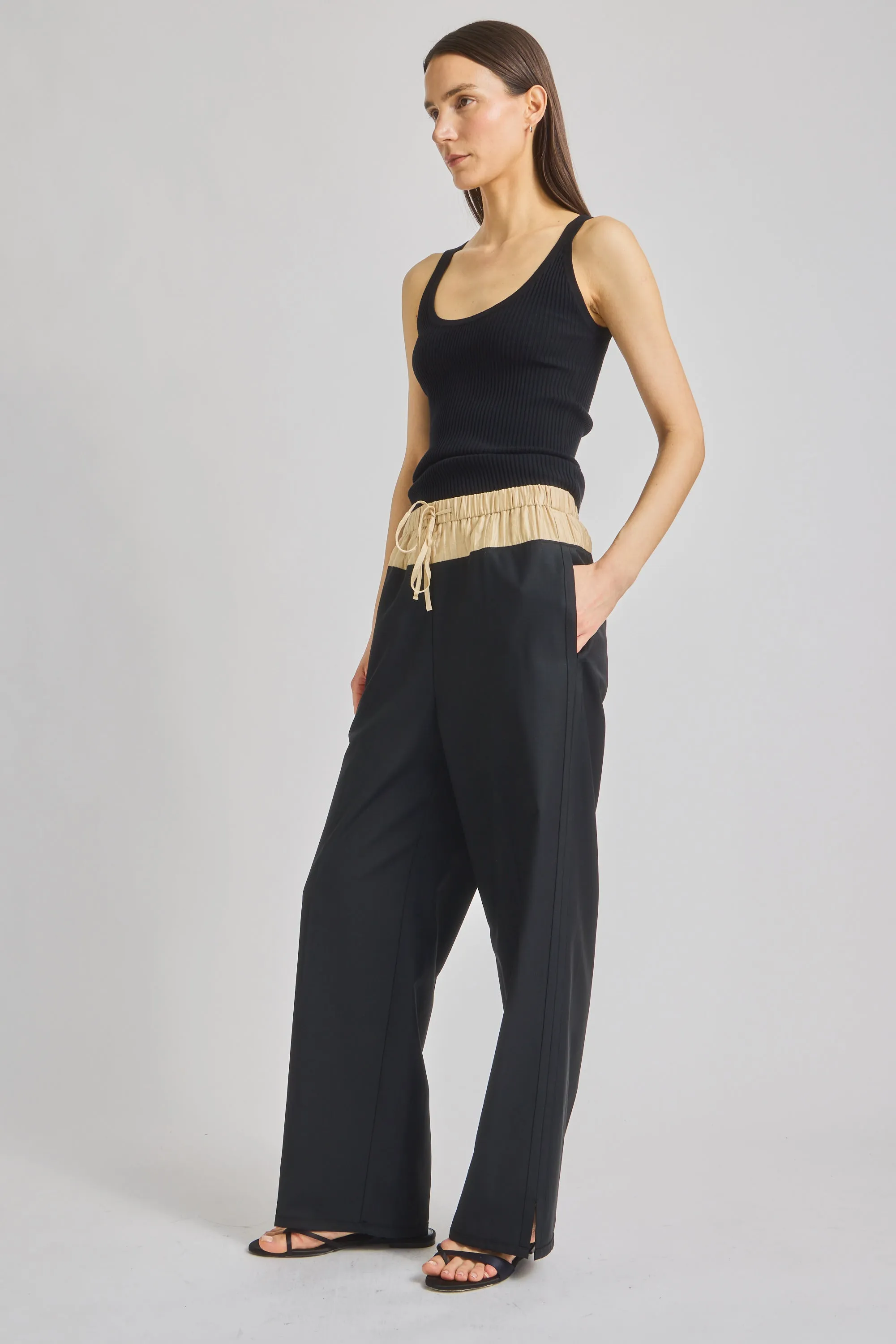 Ines Viscose Ribbed Tank sold by Saint Art