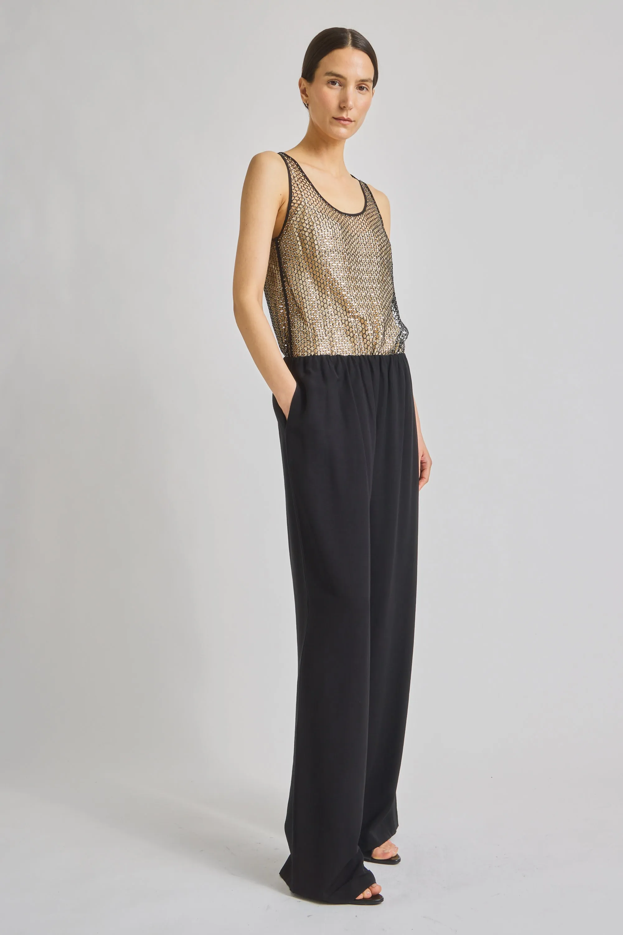Menton Mesh Sequin Top sold by Saint Art