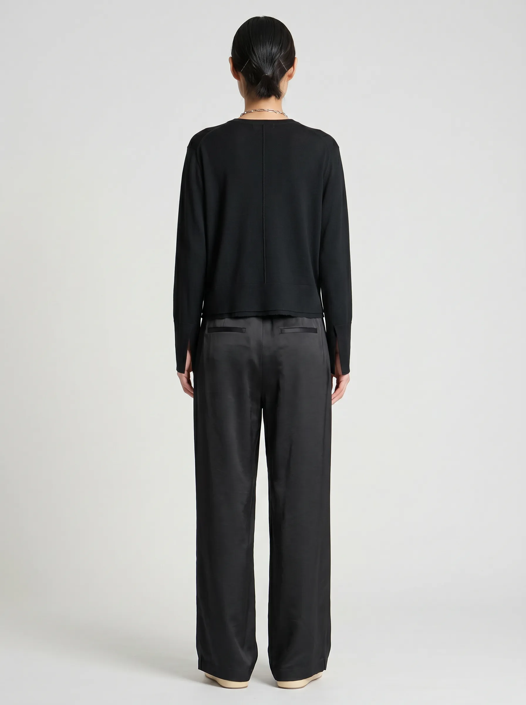Jade Merino V-neck Sweater sold by Saint Art product image thumbnail 4