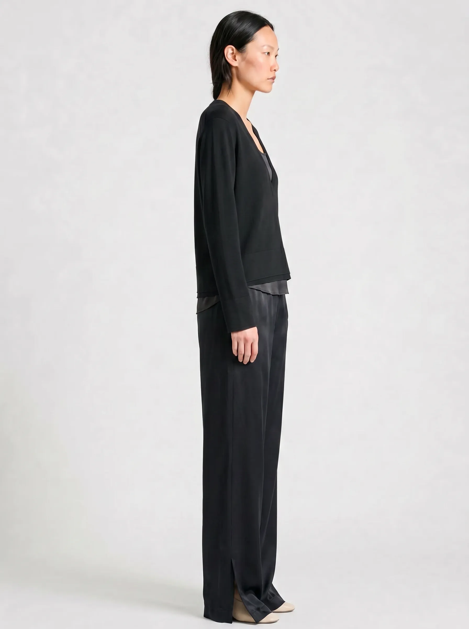 Jade Merino V-neck Sweater sold by Saint Art product image thumbnail 5