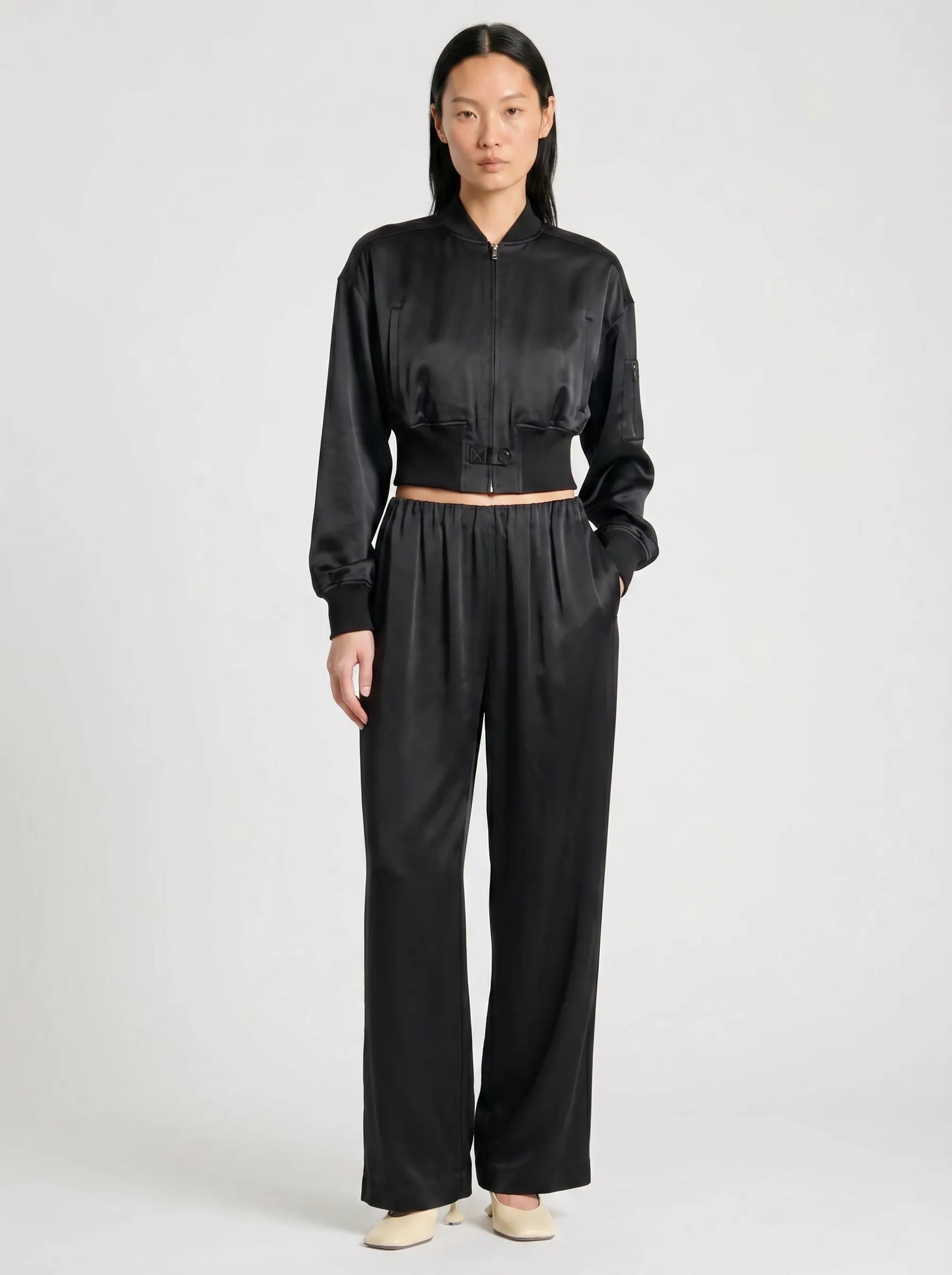 Hugh Charmeuse Bomber Jacket sold by Saint Art product image thumbnail 2