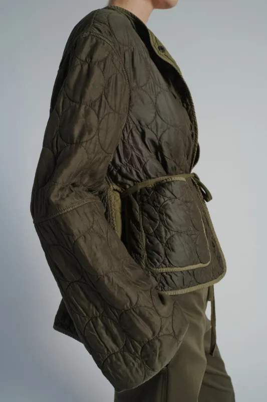 Oliver Quilted Jacket, Olive sold by Saint Art