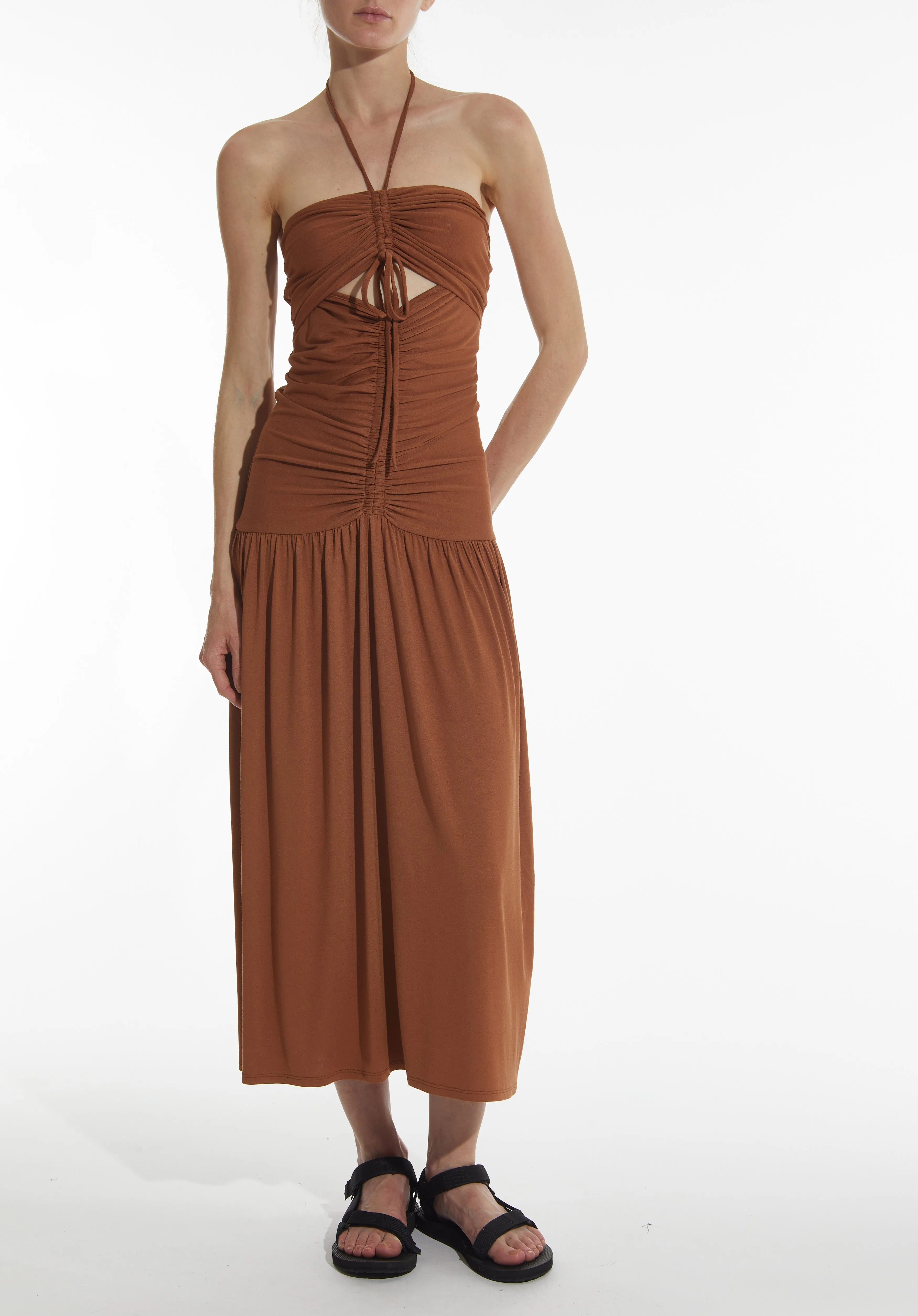 Amanda Ruched Halter Dress sold by Saint Art product image thumbnail 2