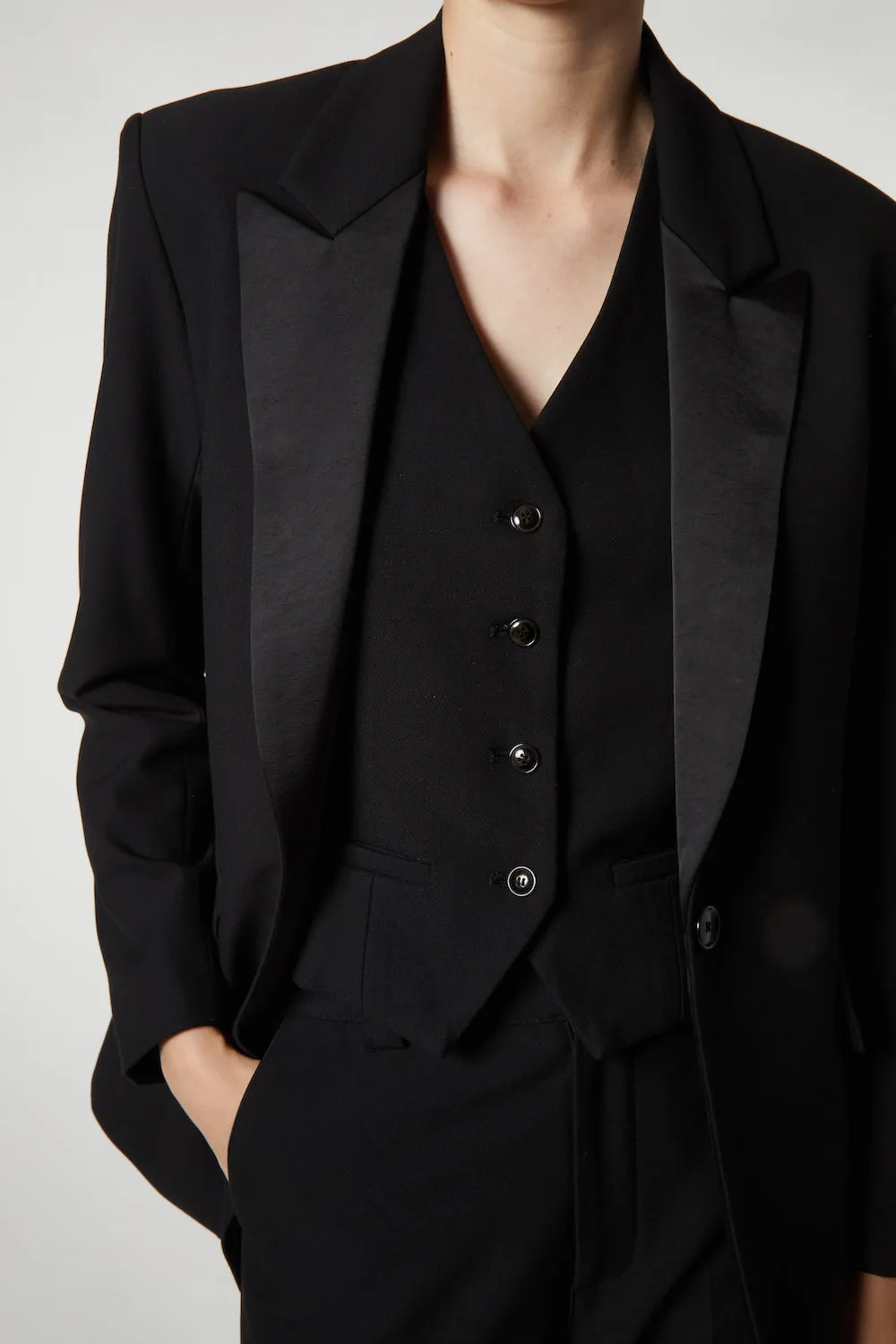 Dylan Tuxedo Jacket, Black sold by Saint Art product image thumbnail 2