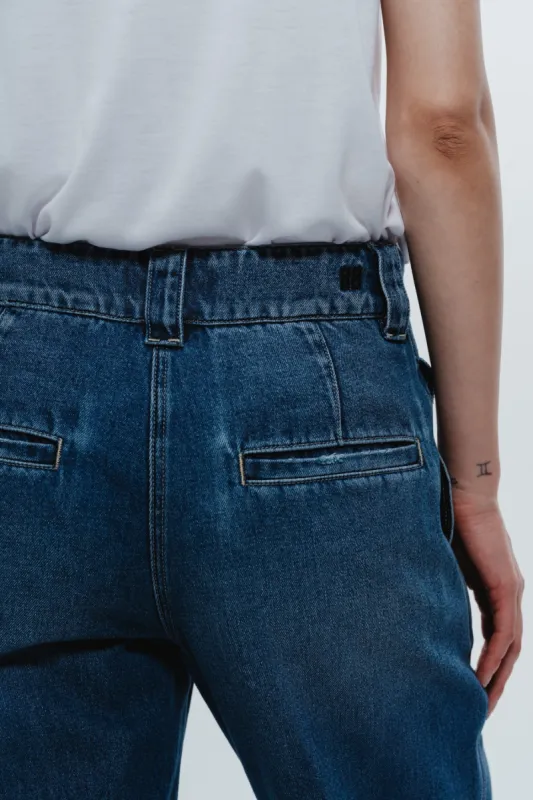 Nessa Denim Pant, Ashbury Wash sold by Saint Art