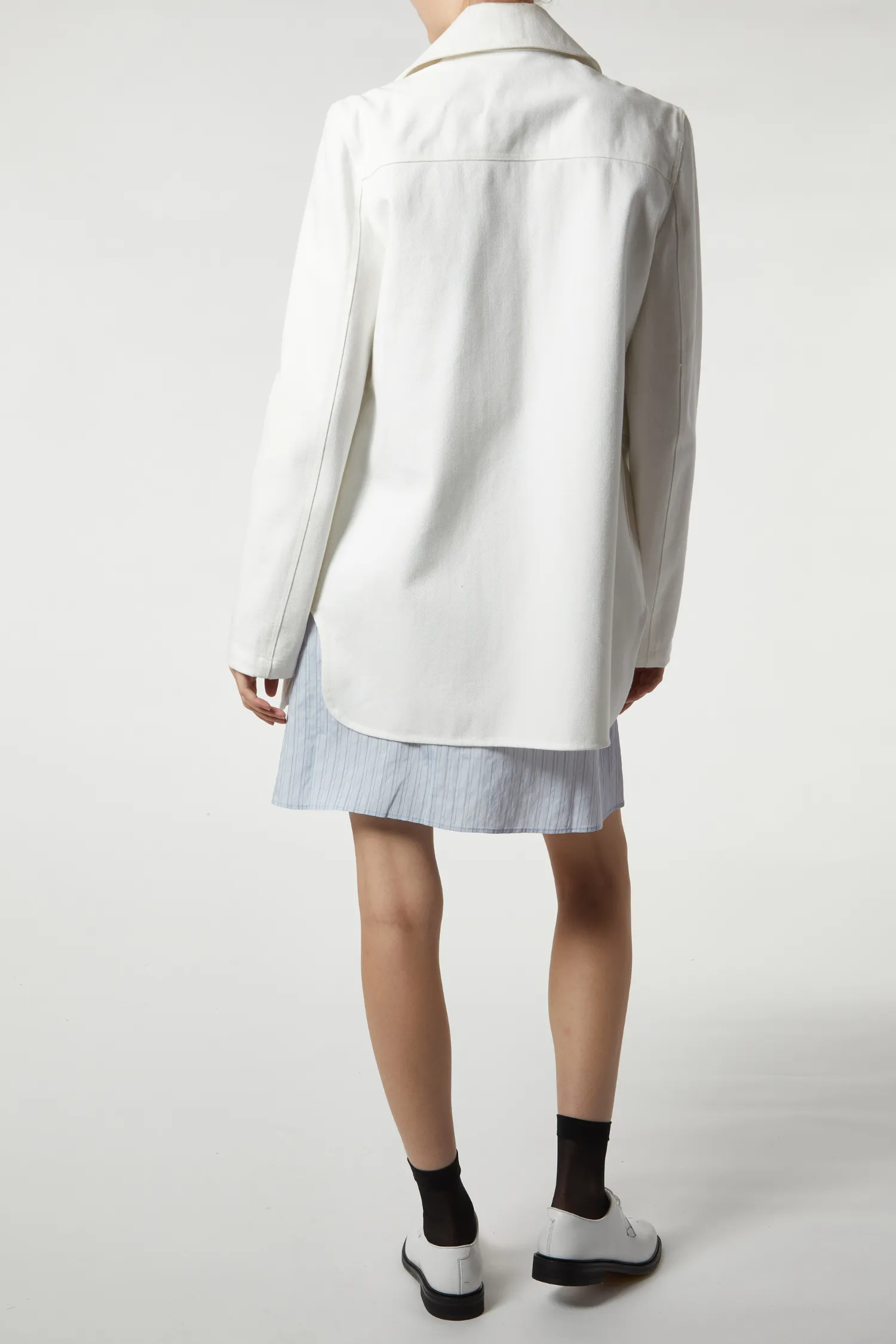 Parker Crinkle Leather Moto Jacket, White sold by Saint Art product image thumbnail 4