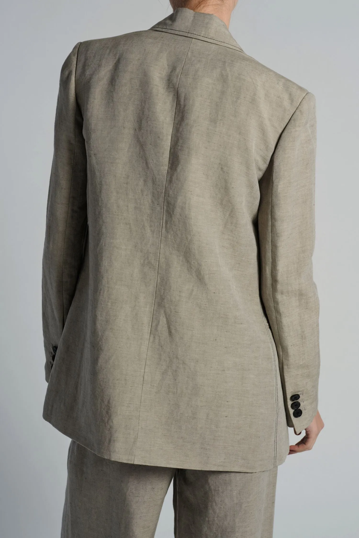Kara Jacket, Grey Linen sold by Saint Art product image thumbnail 4