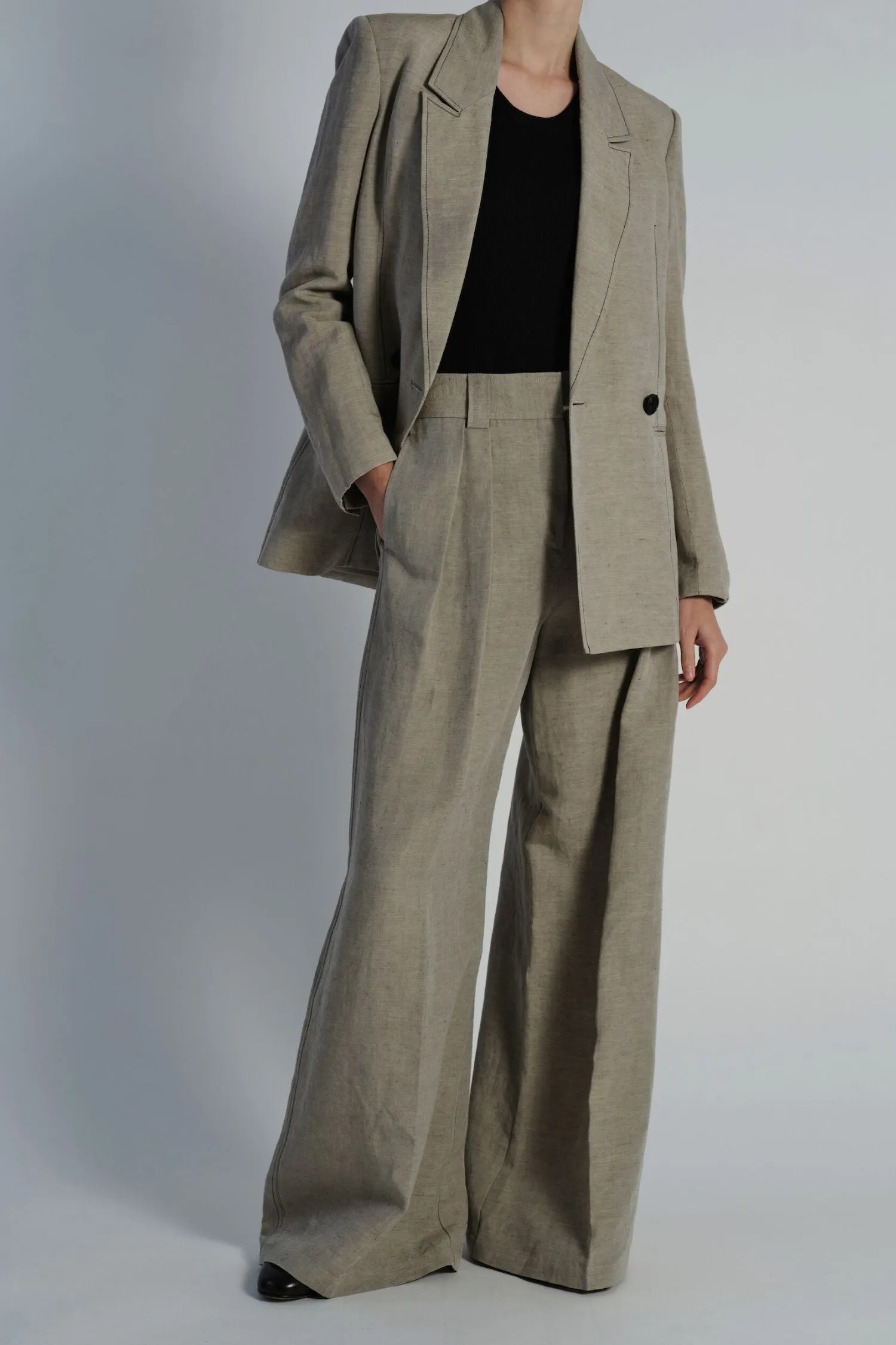 Kara Jacket, Grey Linen sold by Saint Art product image thumbnail 5