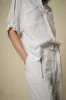 Marina Long Sleeve Blouse, Off-White Pinstripe sold by Saint Art