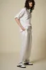 Marina Long Sleeve Blouse, Off-White Pinstripe sold by Saint Art