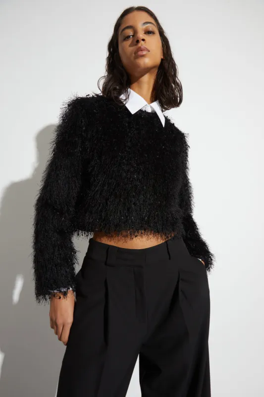 Greta Feather Top, Black sold by Saint Art