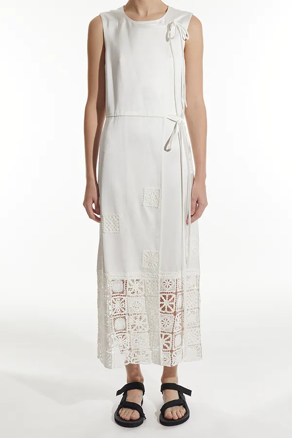 Anna Crochet Dress, White sold by Saint Art product image thumbnail 2