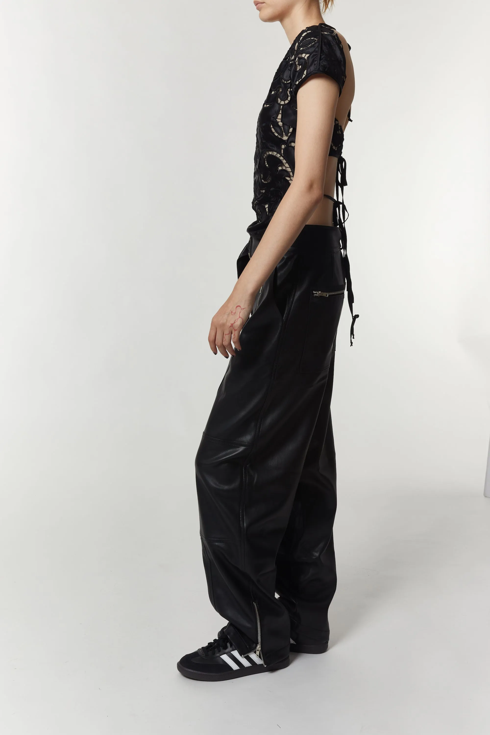 Rosalie Cut-Out Blouse, Black Lace sold by Saint Art product image thumbnail 2