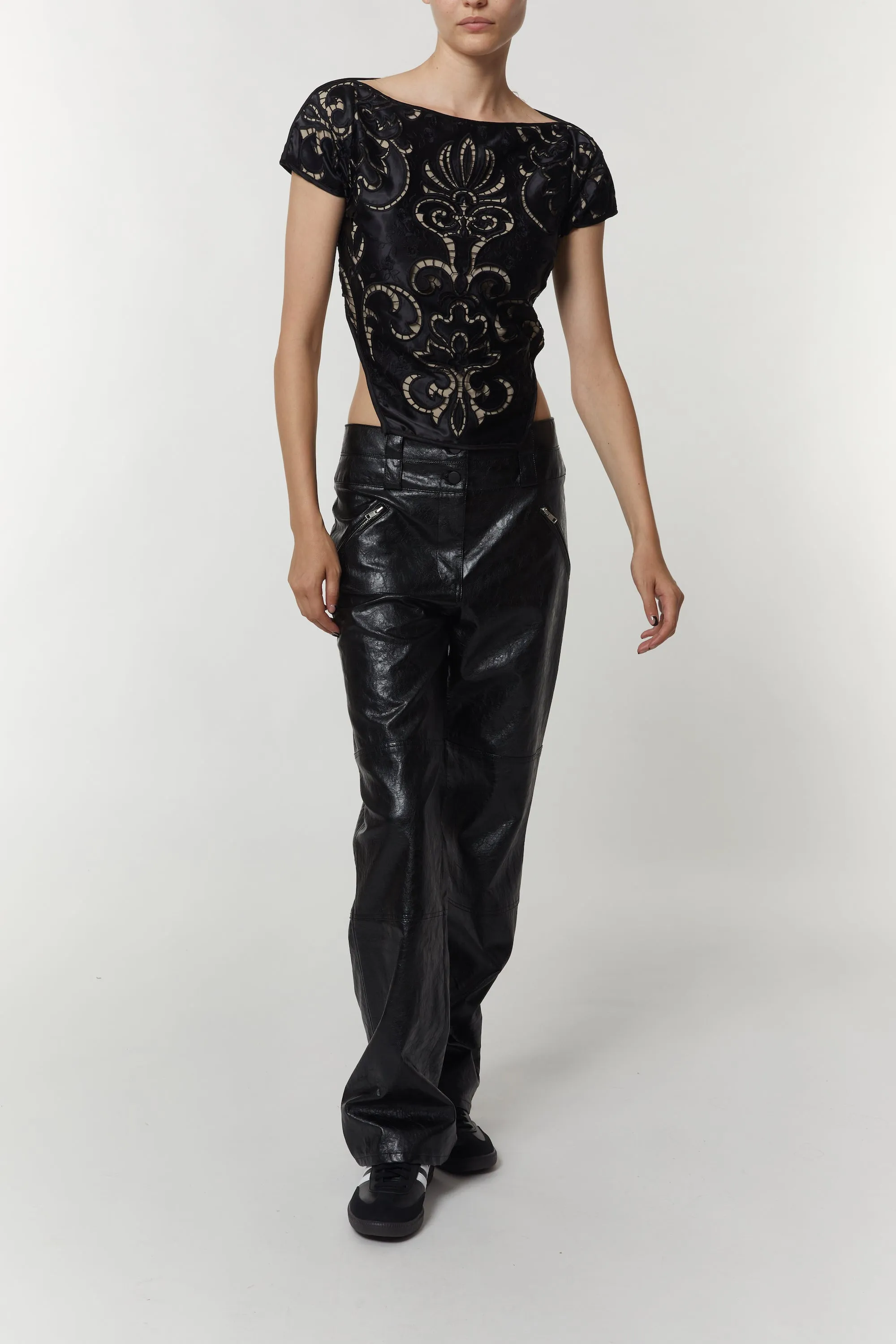 Rosalie Cut-Out Blouse, Black Lace sold by Saint Art product image thumbnail 5
