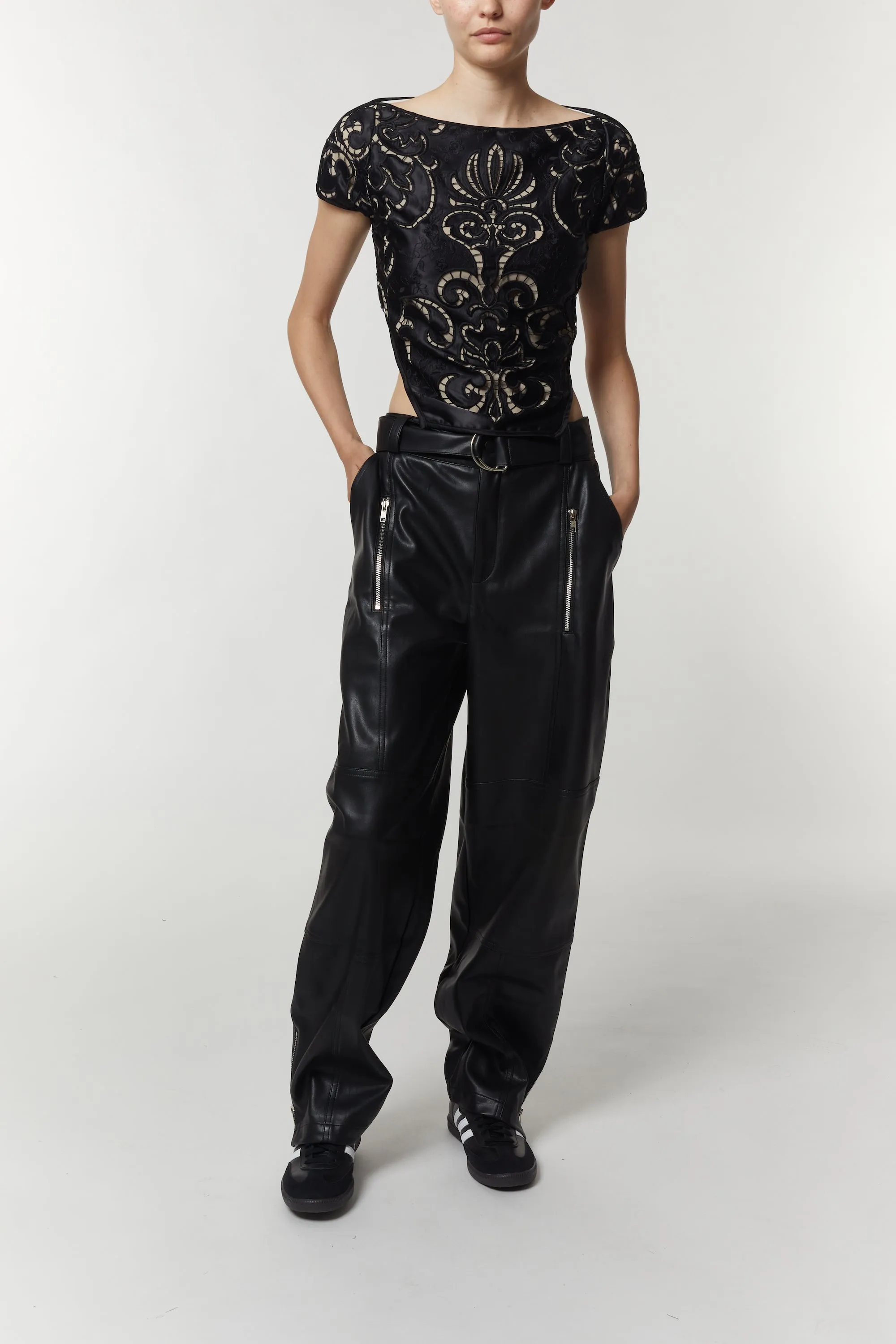 Rosalie Cut-Out Blouse, Black Lace sold by Saint Art product image thumbnail 4