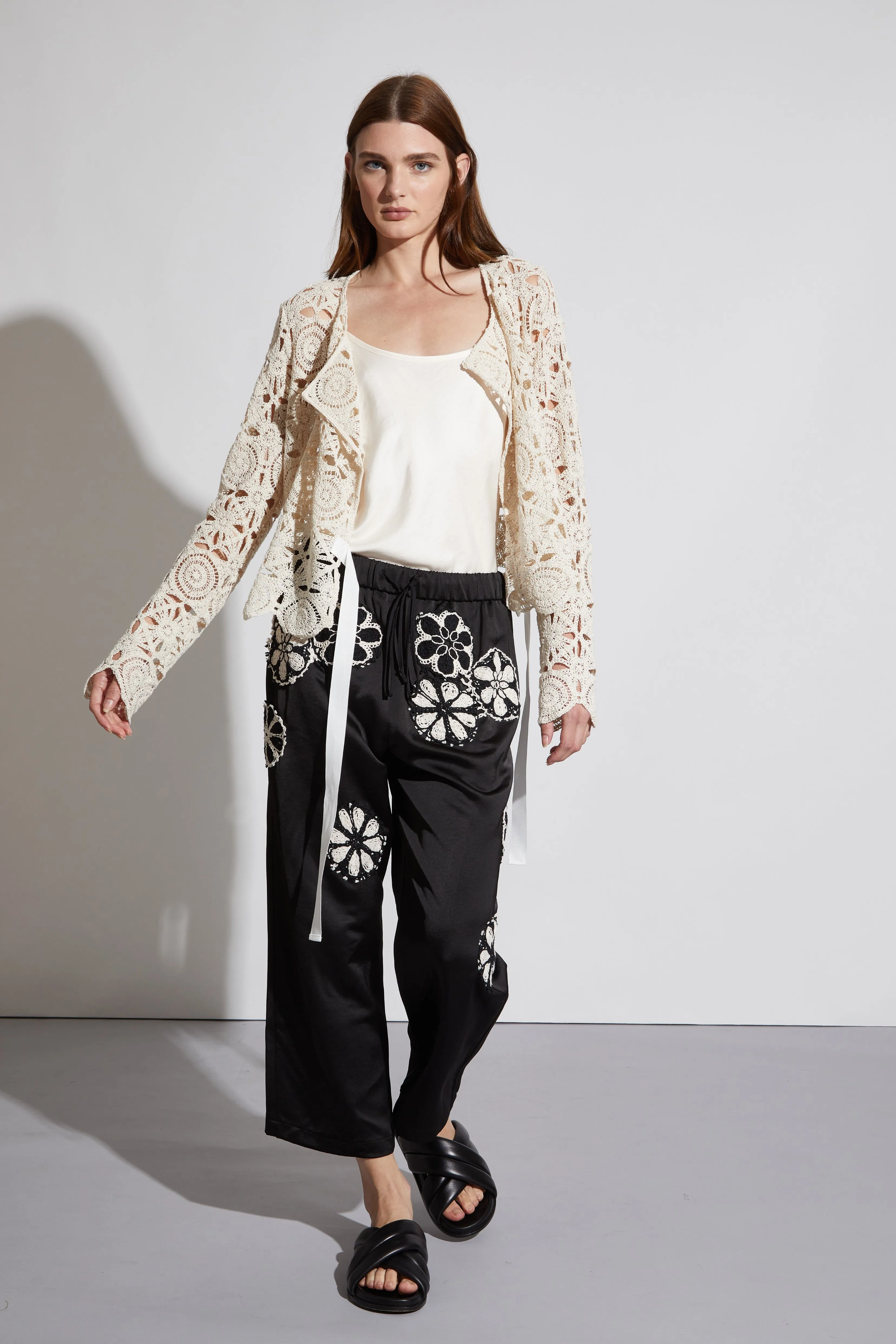 Mila Crochet Tie Jacket, Cream sold by Saint Art product image thumbnail 5